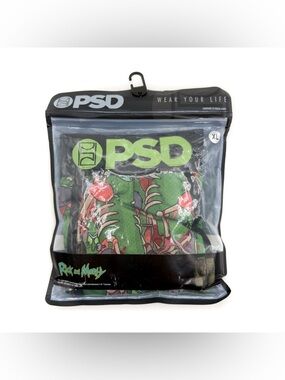 PSD Rick and Morty Pickle Rat Boxer Briefs Mens XL Underwear Green